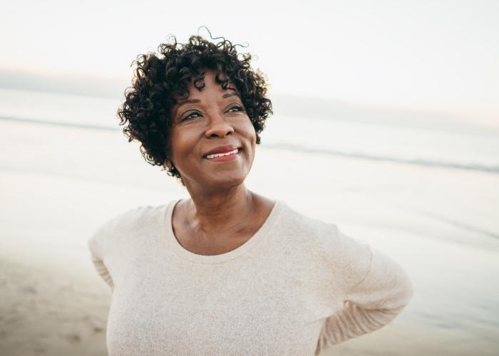 woman on beach